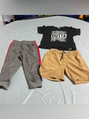 Reebok Kids Tan Drawstring Shorts bundle of 3 1033